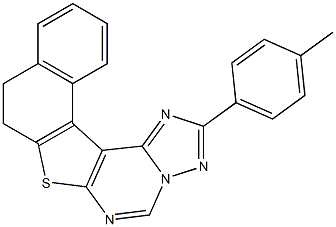 2-(4-methylphenyl)-8,9-dihydronaphtho[1',2':4,5]thieno[3,2-e][1,2,4]triazolo[1,5-c]pyrimidine Struktur