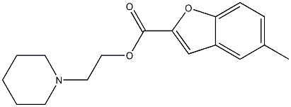 2-(1-piperidinyl)ethyl 5-methyl-1-benzofuran-2-carboxylate Struktur