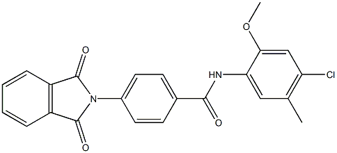 N-(4-chloro-2-methoxy-5-methylphenyl)-4-(1,3-dioxo-1,3-dihydro-2H-isoindol-2-yl)benzamide Struktur