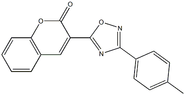 3-[3-(4-methylphenyl)-1,2,4-oxadiazol-5-yl]-2H-chromen-2-one Struktur