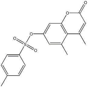 4,5-dimethyl-2-oxo-2H-chromen-7-yl 4-methylbenzenesulfonate Struktur