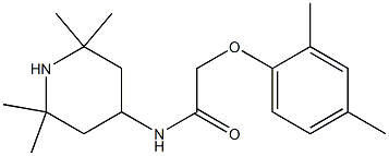 2-(2,4-dimethylphenoxy)-N-(2,2,6,6-tetramethyl-4-piperidinyl)acetamide Struktur