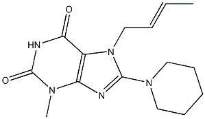 7-(2-butenyl)-3-methyl-8-(1-piperidinyl)-3,7-dihydro-1H-purine-2,6-dione Struktur