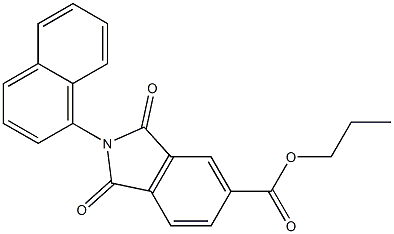 propyl 2-(1-naphthyl)-1,3-dioxo-5-isoindolinecarboxylate Struktur