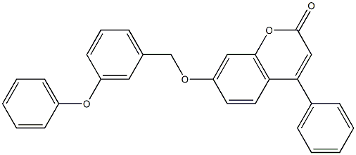 7-[(3-phenoxybenzyl)oxy]-4-phenyl-2H-chromen-2-one Struktur