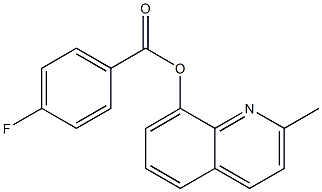 2-methyl-8-quinolinyl 4-fluorobenzoate Struktur