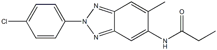 N-[2-(4-chlorophenyl)-6-methyl-2H-1,2,3-benzotriazol-5-yl]propanamide Struktur