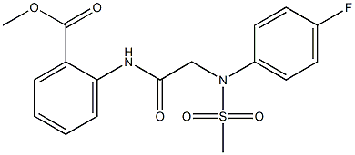 methyl 2-({[4-fluoro(methylsulfonyl)anilino]acetyl}amino)benzoate Struktur