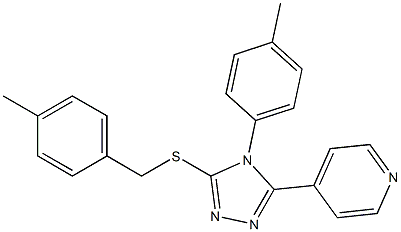 4-methylbenzyl 4-(4-methylphenyl)-5-(4-pyridinyl)-4H-1,2,4-triazol-3-yl sulfide Struktur