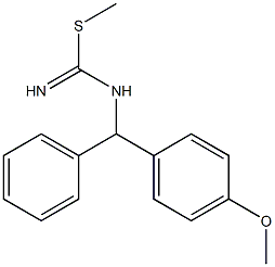 methyl N-[(4-methoxyphenyl)(phenyl)methyl]imidothiocarbamate Struktur