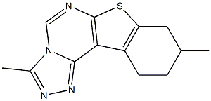 3,9-dimethyl-8,9,10,11-tetrahydro[1]benzothieno[3,2-e][1,2,4]triazolo[4,3-c]pyrimidine Struktur