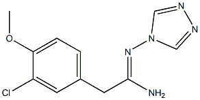 2-(3-chloro-4-methoxyphenyl)-N'-(4H-1,2,4-triazol-4-yl)ethanimidamide Struktur