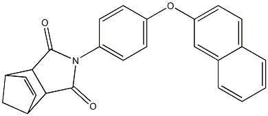 4-[4-(2-naphthyloxy)phenyl]-4-azatricyclo[5.2.1.0~2,6~]dec-8-ene-3,5-dione Struktur