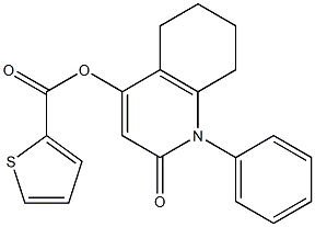 2-oxo-1-phenyl-1,2,5,6,7,8-hexahydro-4-quinolinyl 2-thiophenecarboxylate Struktur