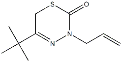 3-allyl-5-tert-butyl-3,6-dihydro-2H-1,3,4-thiadiazin-2-one Struktur