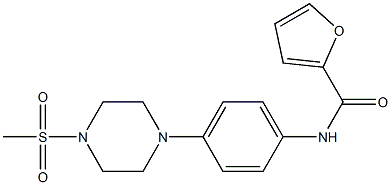 N-{4-[4-(methylsulfonyl)-1-piperazinyl]phenyl}-2-furamide Struktur