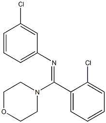 N-(3-chlorophenyl)-N-[(2-chlorophenyl)(4-morpholinyl)methylene]amine Struktur