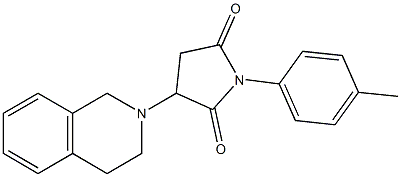 3-(3,4-dihydro-2(1H)-isoquinolinyl)-1-(4-methylphenyl)-2,5-pyrrolidinedione Struktur