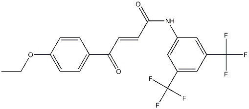 N-[3,5-bis(trifluoromethyl)phenyl]-4-(4-ethoxyphenyl)-4-oxo-2-butenamide Struktur