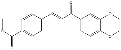 methyl 4-[3-(2,3-dihydro-1,4-benzodioxin-6-yl)-3-oxo-1-propenyl]benzoate Struktur