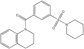 1-[3-(1-piperidinylsulfonyl)benzoyl]-1,2,3,4-tetrahydroquinoline Struktur