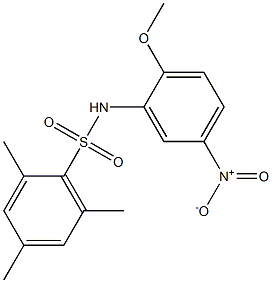 N-{5-nitro-2-methoxyphenyl}-2,4,6-trimethylbenzenesulfonamide Struktur