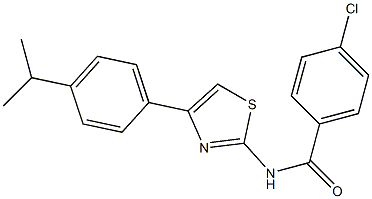 4-chloro-N-[4-(4-isopropylphenyl)-1,3-thiazol-2-yl]benzamide Struktur