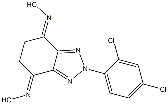 2-(2,4-dichlorophenyl)-5,6-dihydro-2H-1,2,3-benzotriazole-4,7-dione dioxime Struktur