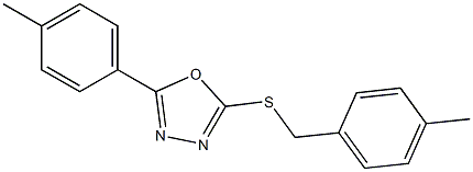 4-methylbenzyl 5-(4-methylphenyl)-1,3,4-oxadiazol-2-yl sulfide Struktur