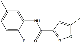 N-(2-fluoro-5-methylphenyl)-5-methyl-3-isoxazolecarboxamide Struktur