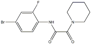 N-(4-bromo-2-fluorophenyl)-2-oxo-2-(1-piperidinyl)acetamide Struktur