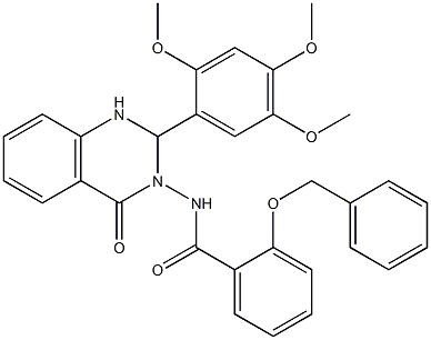 2-(benzyloxy)-N-(4-oxo-2-(2,4,5-trimethoxyphenyl)-1,4-dihydro-3(2H)-quinazolinyl)benzamide Struktur