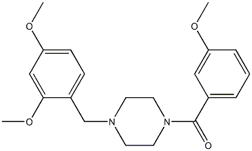 1-(2,4-dimethoxybenzyl)-4-(3-methoxybenzoyl)piperazine Struktur