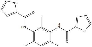 N-{2,4,6-trimethyl-3-[(2-thienylcarbonyl)amino]phenyl}-2-thiophenecarboxamide Struktur