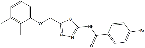 4-bromo-N-{5-[(2,3-dimethylphenoxy)methyl]-1,3,4-thiadiazol-2-yl}benzamide Struktur