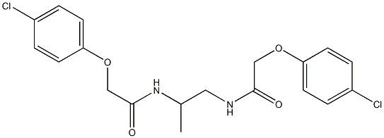 2-(4-chlorophenoxy)-N-(2-{[(4-chlorophenoxy)acetyl]amino}-1-methylethyl)acetamide Struktur