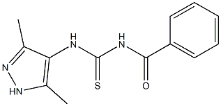 N-benzoyl-N'-(3,5-dimethyl-1H-pyrazol-4-yl)thiourea Struktur