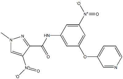 4-nitro-N-[3-nitro-5-(3-pyridinyloxy)phenyl]-1-methyl-1H-pyrazole-3-carboxamide Struktur