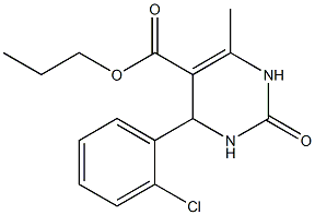 propyl 4-(2-chlorophenyl)-6-methyl-2-oxo-1,2,3,4-tetrahydro-5-pyrimidinecarboxylate Struktur