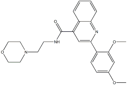 2-(2,4-dimethoxyphenyl)-N-[2-(4-morpholinyl)ethyl]-4-quinolinecarboxamide Struktur