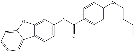 4-butoxy-N-dibenzo[b,d]furan-3-ylbenzamide Struktur