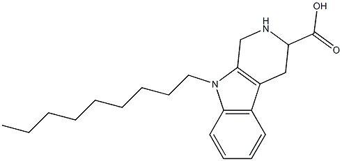 9-nonyl-2,3,4,9-tetrahydro-1H-beta-carboline-3-carboxylic acid Struktur