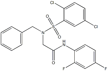 2-{benzyl[(2,5-dichlorophenyl)sulfonyl]amino}-N-(2,4-difluorophenyl)acetamide Struktur