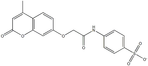 4-({[(4-methyl-2-oxo-2H-chromen-7-yl)oxy]acetyl}amino)benzenesulfonate Struktur