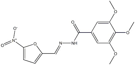 N'-({5-nitro-2-furyl}methylene)-3,4,5-trimethoxybenzohydrazide Struktur