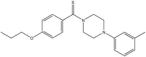 4-{[4-(3-methylphenyl)-1-piperazinyl]carbothioyl}phenyl propyl ether Struktur