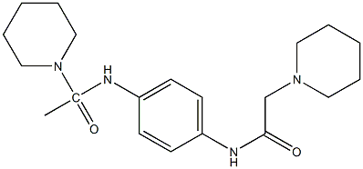 2-(1-piperidinyl)-N-{4-[(1-piperidinylacetyl)amino]phenyl}acetamide Struktur