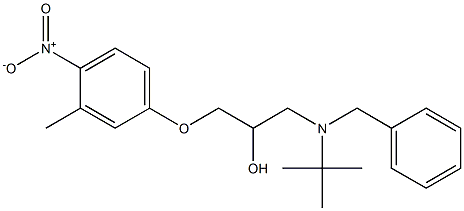 1-[benzyl(tert-butyl)amino]-3-{4-nitro-3-methylphenoxy}-2-propanol Struktur