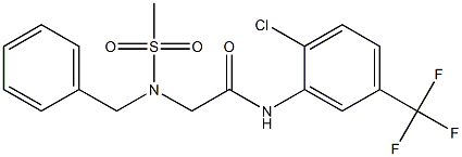 2-[benzyl(methylsulfonyl)amino]-N-[2-chloro-5-(trifluoromethyl)phenyl]acetamide Struktur