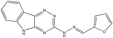 2-furaldehyde 5H-[1,2,4]triazino[5,6-b]indol-3-ylhydrazone Struktur